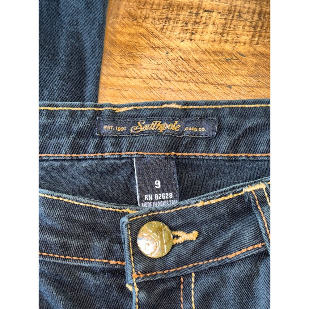 Womens SouthPole Black Denim Bootcut Vintage Y2K Style Jeans Size 9 - Picture 5 of 13